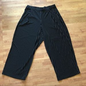 Studio 1940 Knit Striped Pants Blue Sz XL